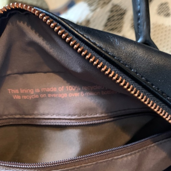 Matt & Nat Black Satchel with Structured Design and Top Handle - Picture 10 of 13